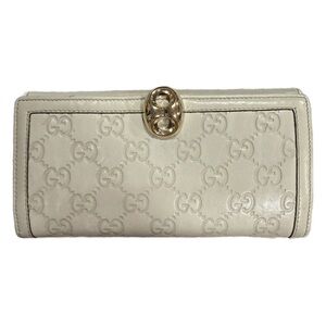 Gucci Cream Continental Interlocking GG Wallet